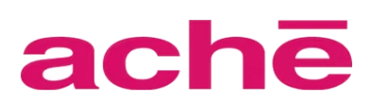 Logo Aché, cliente da HubProduções